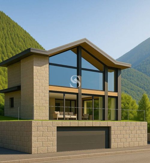 Chalet under construction in Encamp with panoramic views and customizable finishes, Sterling